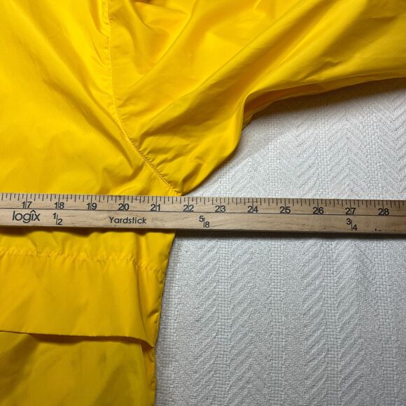 VTG  EBTEK Sac Jacket Mens XS Yellow Hooded Vented Full Zip Windbreaker Hiking - Picture 14 of 14